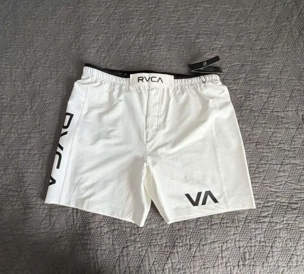 Men’s Large- RVCA Grappler 17” Fight Shorts AVYWS00173 White